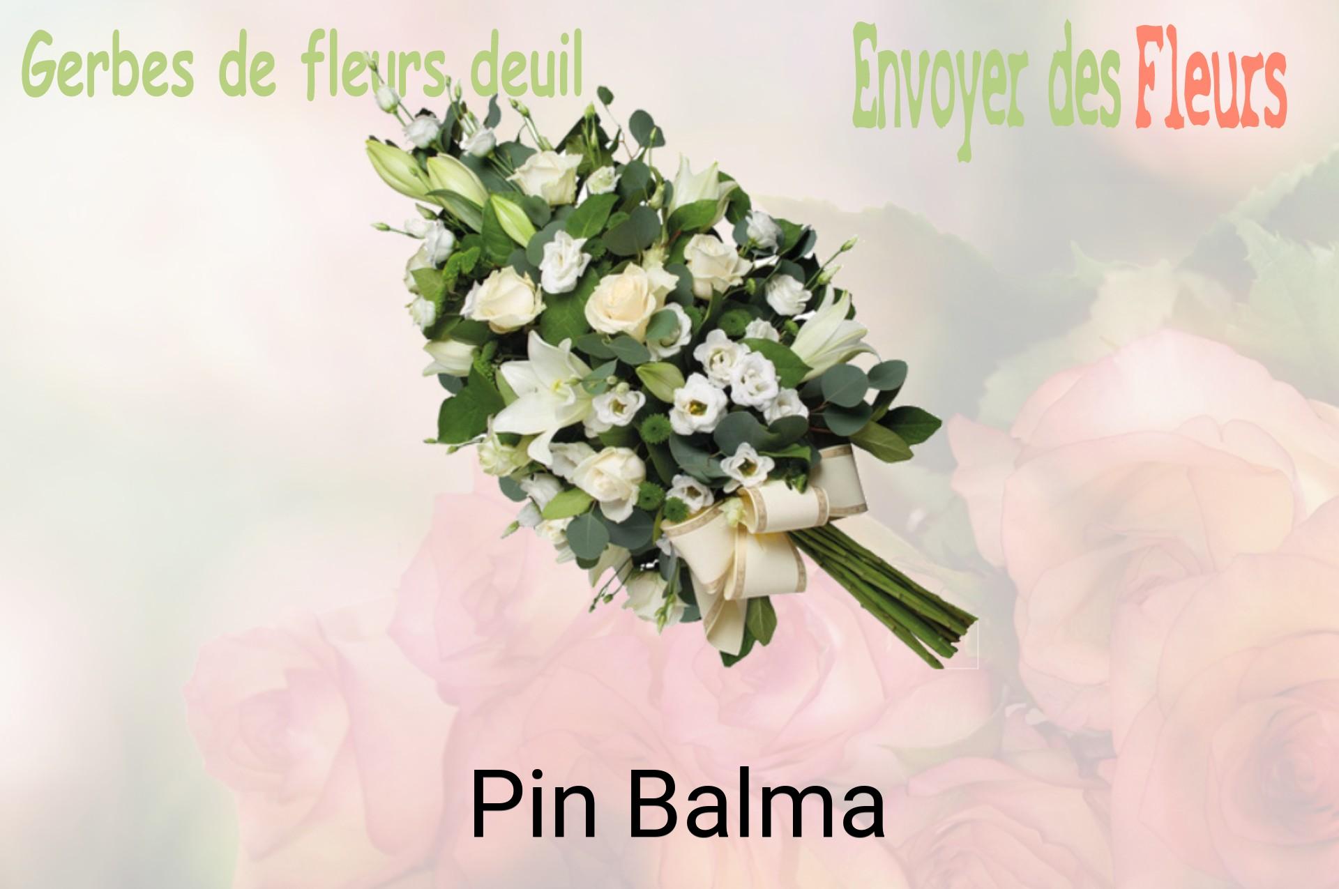 Gerbe de fleurs de deuil livrée à Pin-Balma